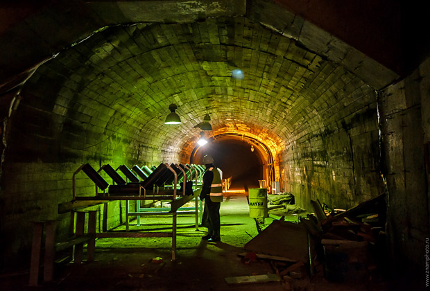 Тоннель на золотодобывающей фабрике Полюса