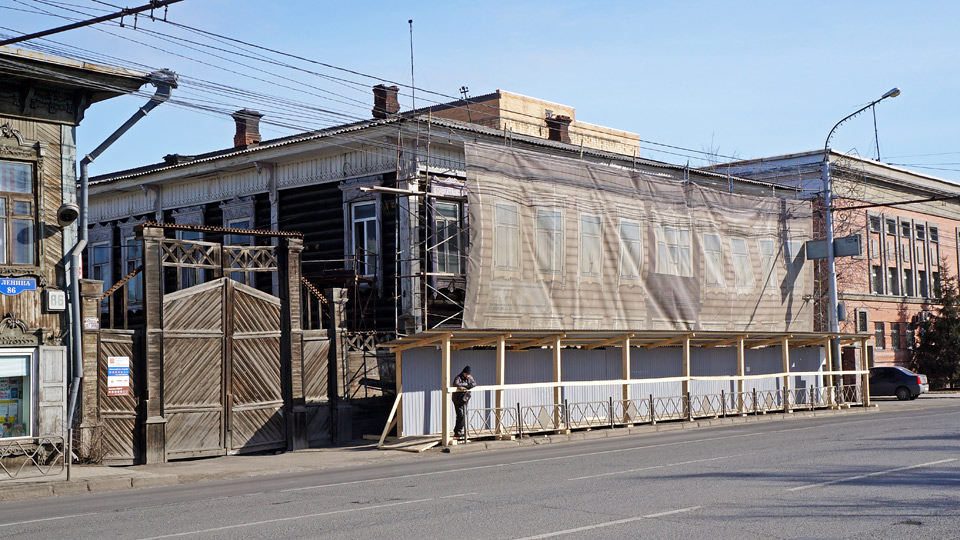 Здание в Красноярске подготовленное для реставрации