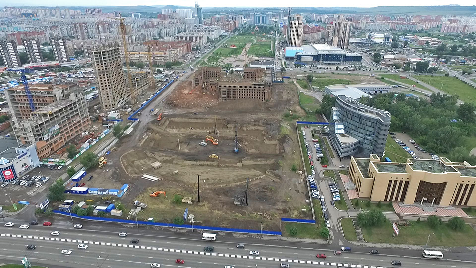 Строительсво на Взлетке в Красноярске
