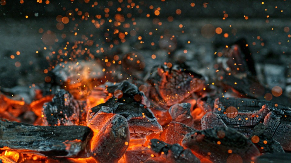 Процесс горения угля