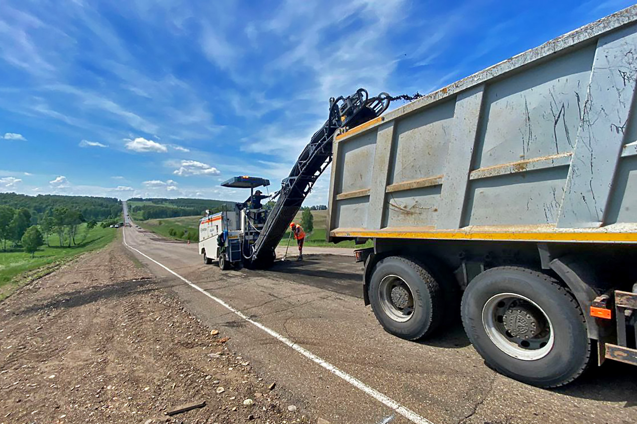 Текущий ремонт дороги в рамках контракта на содержание автодороги