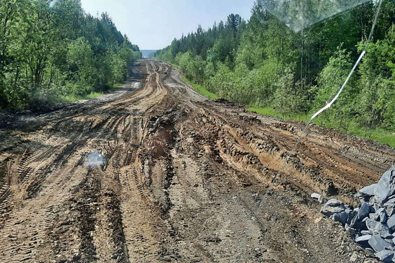 Разбитая дорога на Южно-Енисейск
