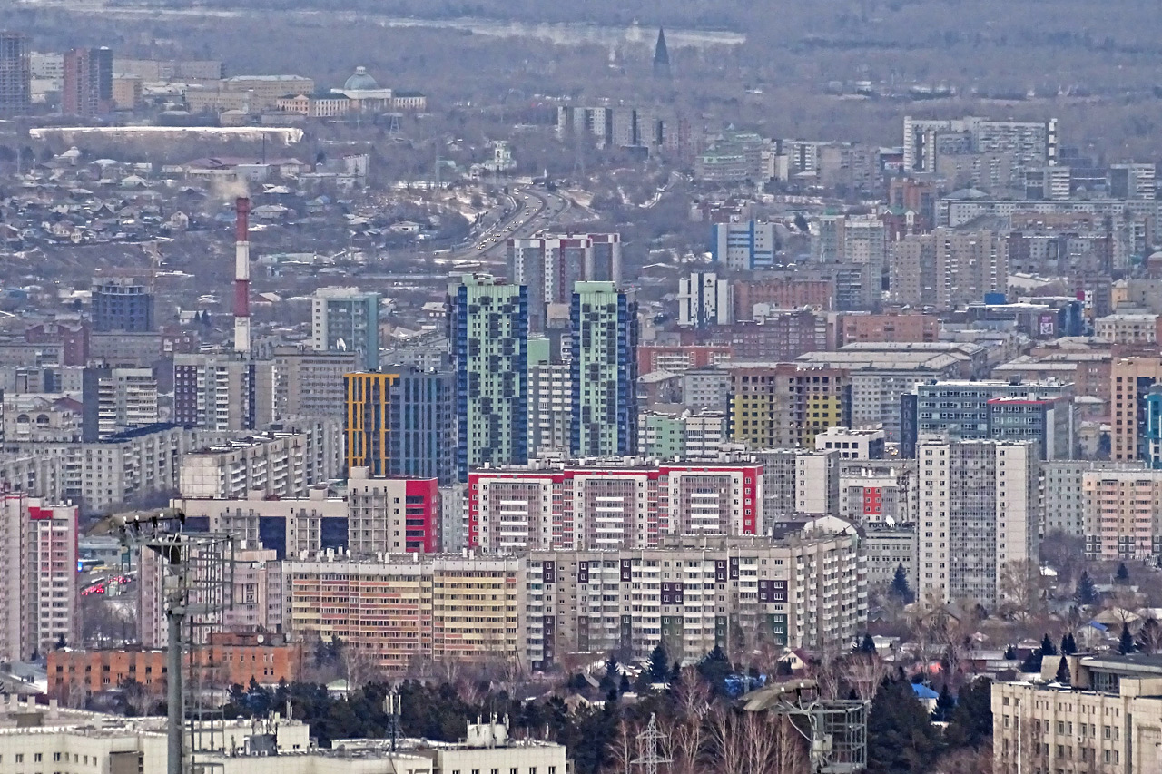 Дома недвижимость вид на центр Красноярска