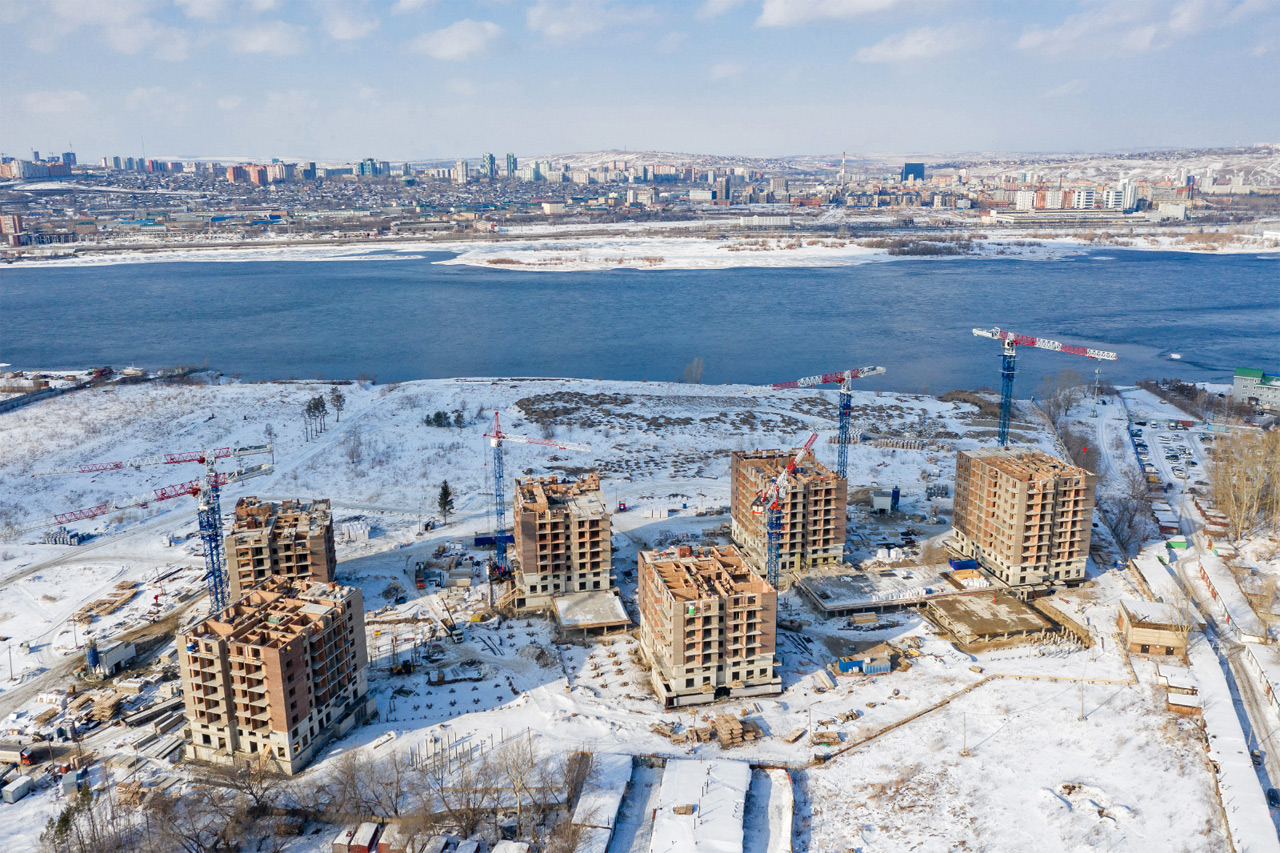 ЖК Портовый на берегу в Красноярске