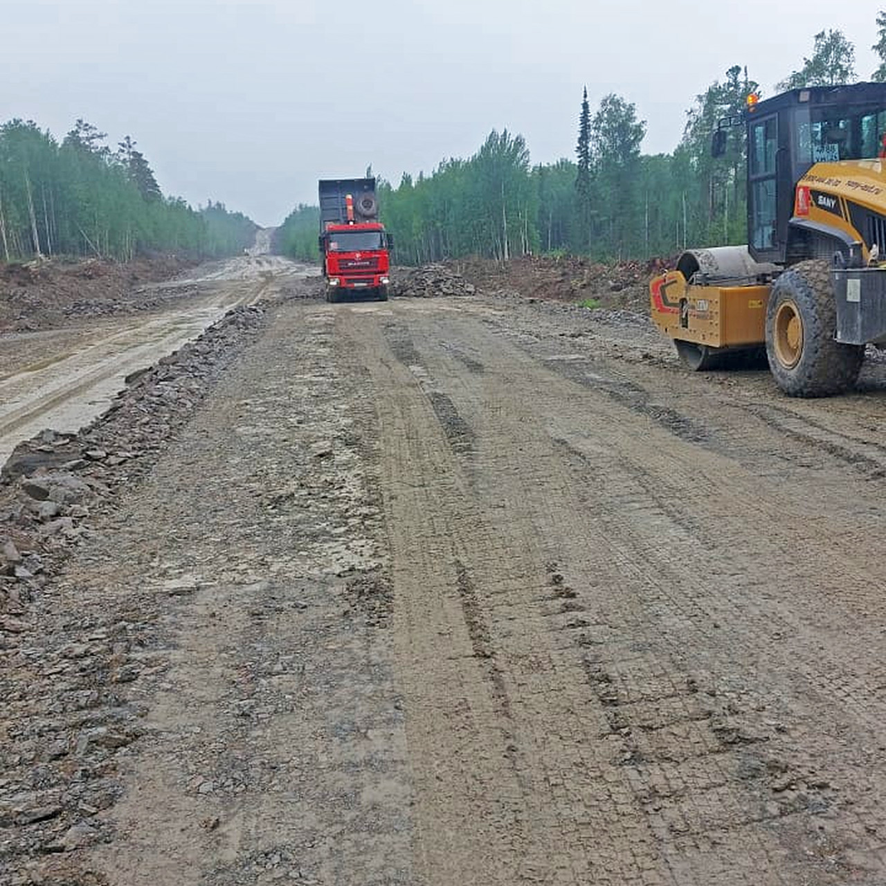 Реконструкция трассы уже идет полным ходом