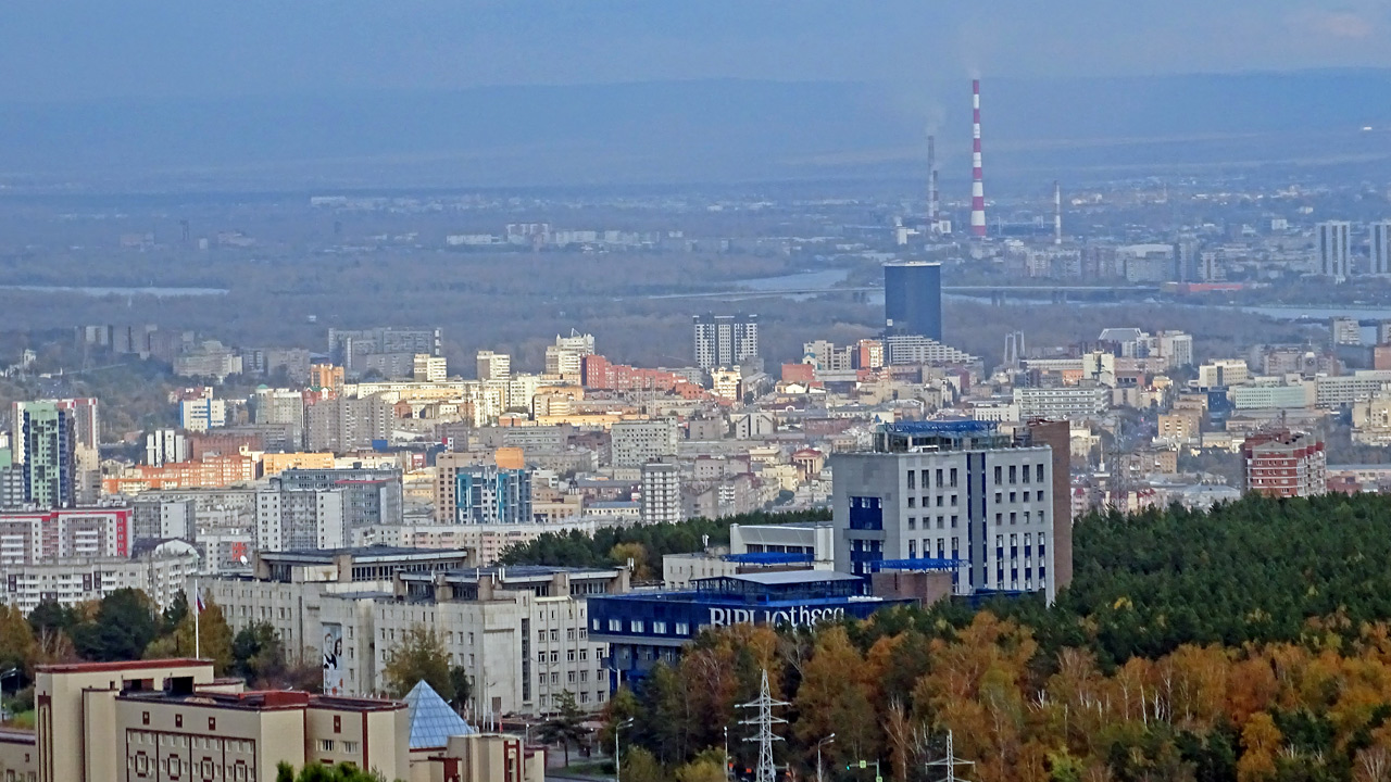 Вид на Красноярск с Николаевской сопки